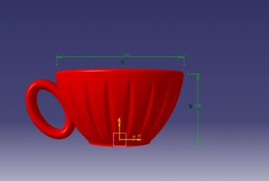 فایل stl فنجان چای مدل پرتو